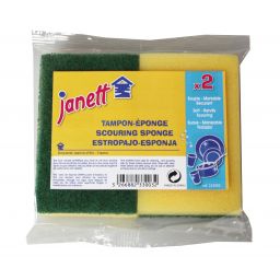 TAMPON SUR EPONGE SYNTHETIQUE - PAQUET DE 2