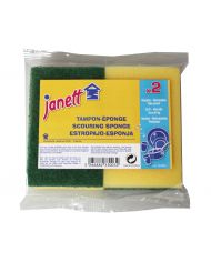 TAMPON SUR EPONGE SYNTHETIQUE - PAQUET DE 2
