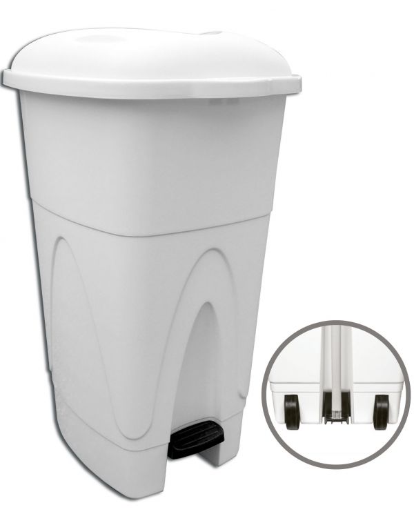 CONTAINER 90L BLANC COUVERCLE ROUGE