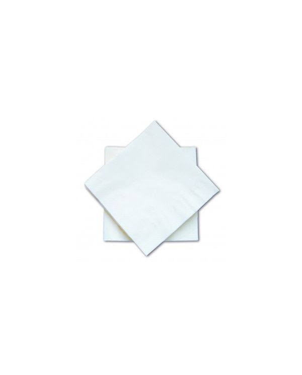 SERV DE TABLE 40X40 2 PLIS LISSES BLANC - CART DE 2000