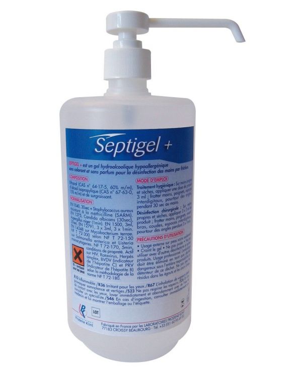 ASEPTIC - GEL HYDROALCOOLIQUE - CARTOUCHE DE 1 LITRE ASEPTIC - GEL HYDROALCOOLIQUE - CARTOUCHE DE 1 LITRE