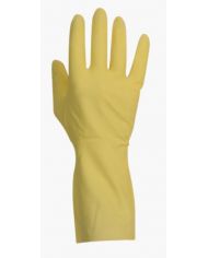 GANTS MENAGE LATEX FLOQUE COTON TAILLE S - 1 PAIRE