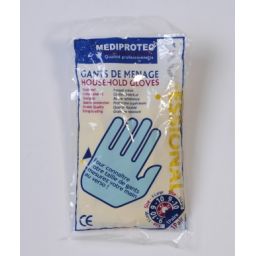 GANTS MENAGE LATEX FLOQUE COTON TAILLE M - 1 PAIRE GANTS MENAGE LATEX FLOQUE COTON TAILLE M - 1 PAIRE