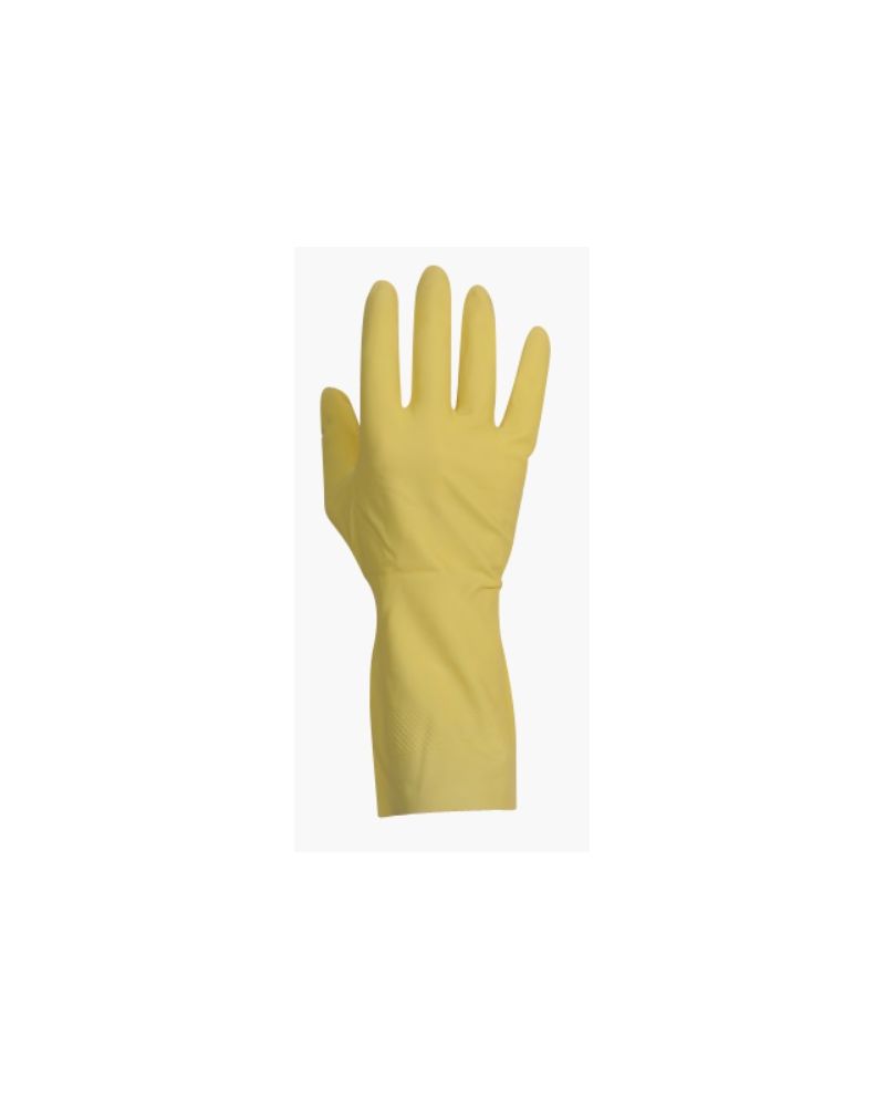 Gants menage latex intérieur floque coton taille M/L