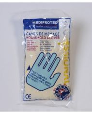 GANTS MENAGE LATEX FLOQUE COTON TAILLE L - 1 PAIRE