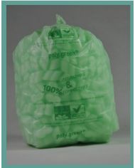 SACS 20 LITRES VERTS BIO - CARTON DE 250