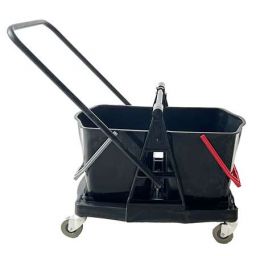 CHARIOT DE LAVAGE 2 SEAUX SANS PRESSE + PANIER PRODUIT