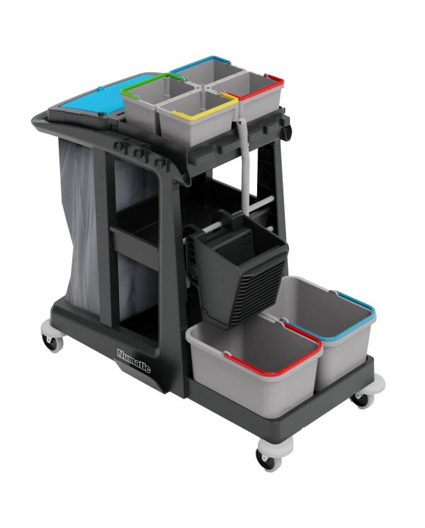 CHARIOT GIOTTO AVEC PRESSE - 2 X 15 LITRES -TIMON LATTERAL