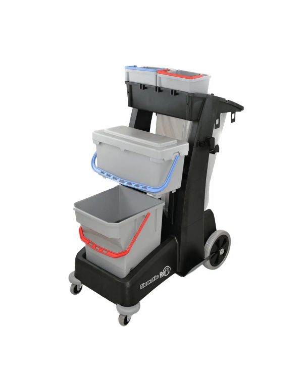 CHARIOT DE RAMASSAGE DU LINGE 3 SUPPORTS AVEC PEDALE