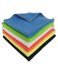 PAQUET DE 5 LAVETTES MICROFIBRES NOIRES
