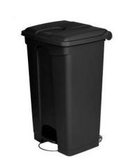 POUBELLE NOIRE 90 LITRES A ROULETTE