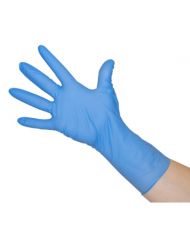 GANTS NITRILE BLEUS NON POUDRES MANCHETTE TAILLE M -BOITE DE 100