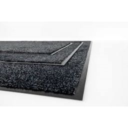 TAPIS MICROFIBRE NOIR/GRIS 60X90 CM