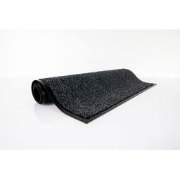 TAPIS MICROFIBRE GRIS/NOIR 90X150  TAPIS MICROFIBRE GRIS/NOIR 90X150