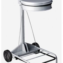 SUPPORT SACS 110L A PEDALE COUVERCLE BLANC